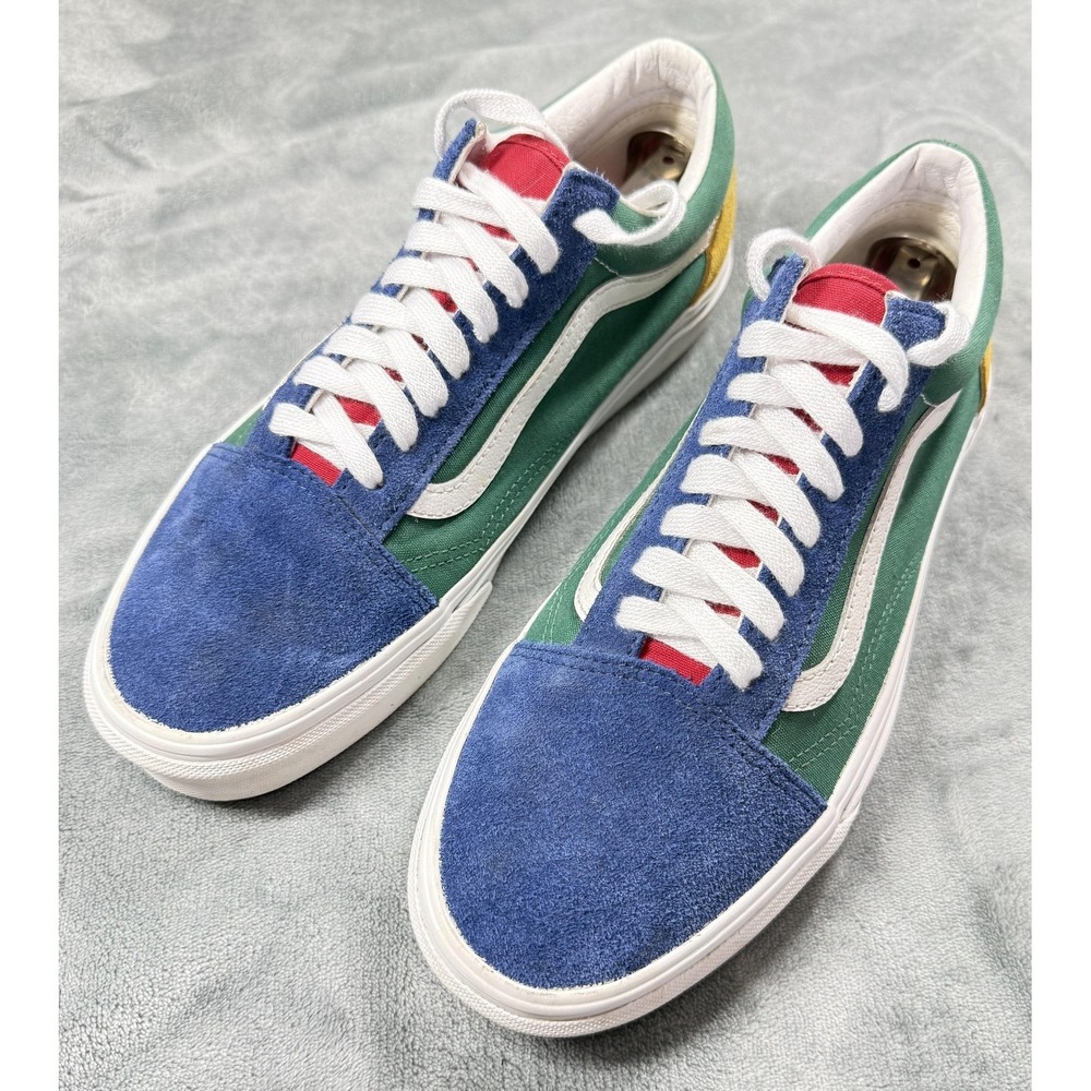 Vans Old Skool Shoes Mens Size 8.5 Multicolor Colorblock Suede Skate‎ Sneakers